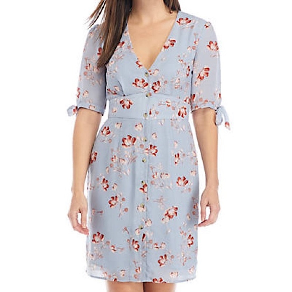 June & Hudson Floral Blue Dress